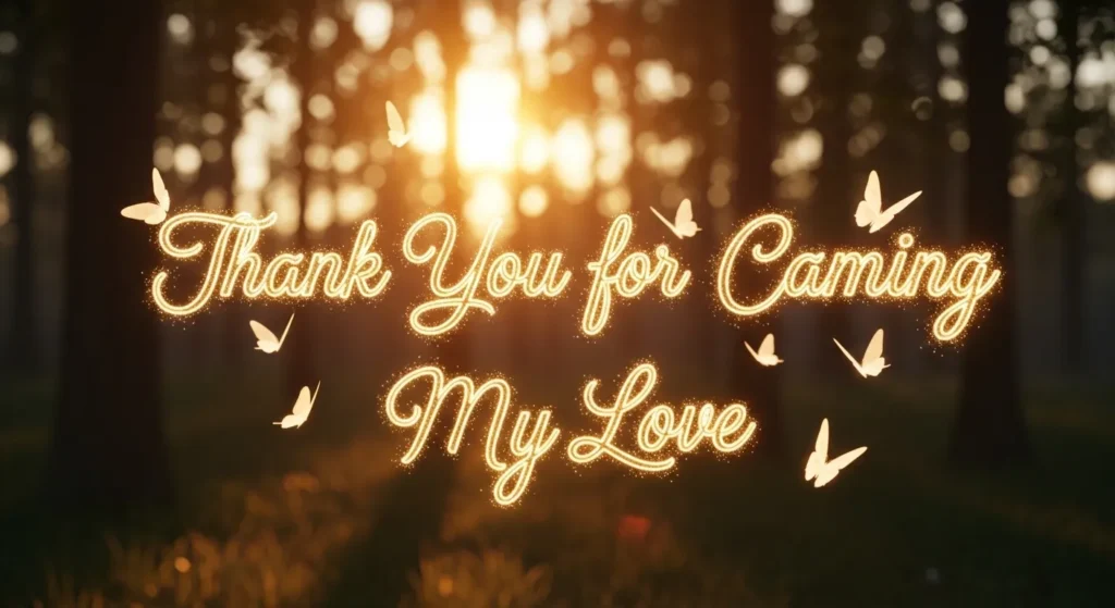 Thank You for Coming Messages to My Love