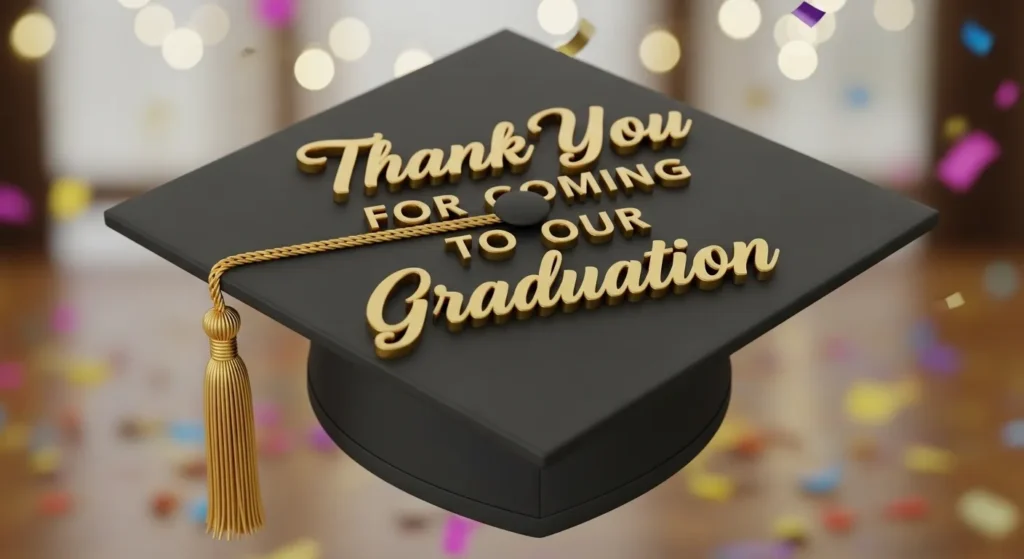 Thank You for Coming to Our Graduation