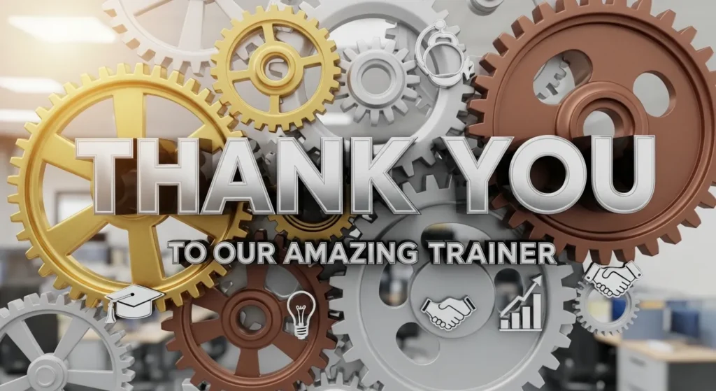 Thank You Message for Trainer at Work