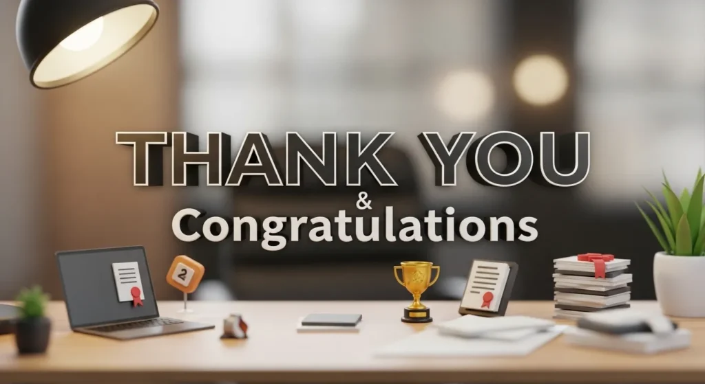 Thank You Messages for Congratulations at Work