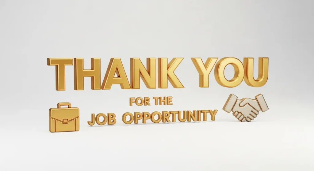 Thank You Messages for Job Opportunity Received