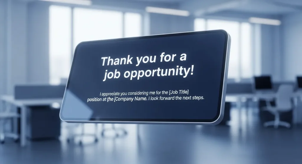 Thank You Messages for Job Opportunity to Recruiter
