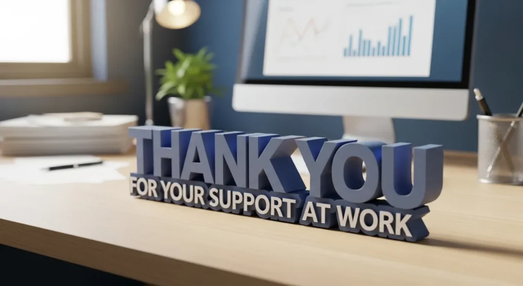Thank You Messages for Support at Work