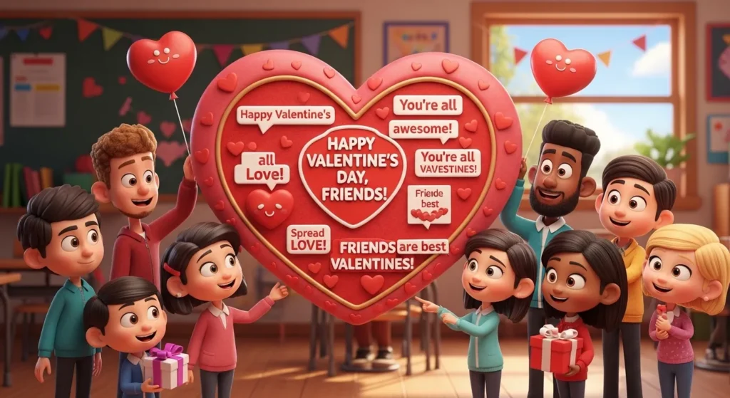 Valentine Messages for Group Chats with Classmates