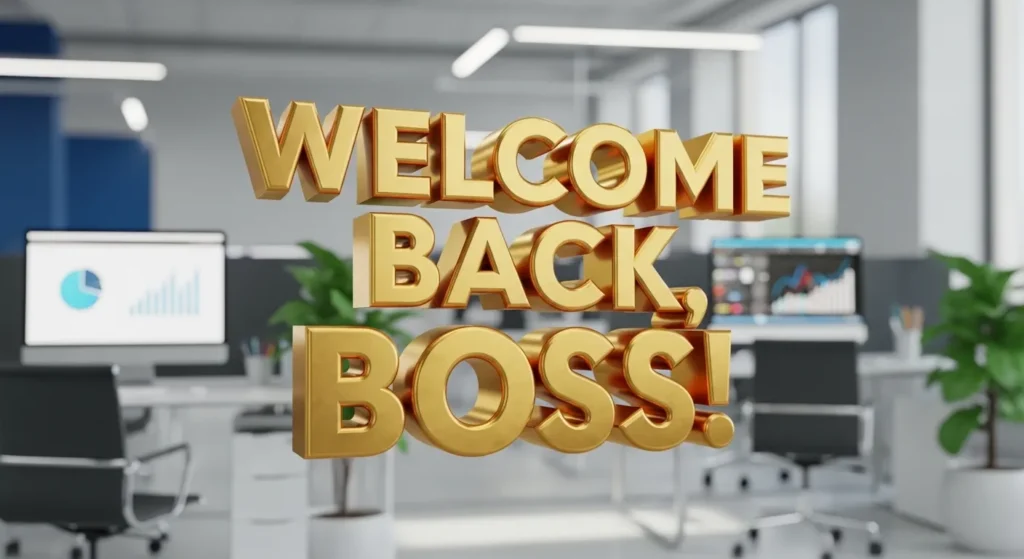 Welcome Back Messages for Boss