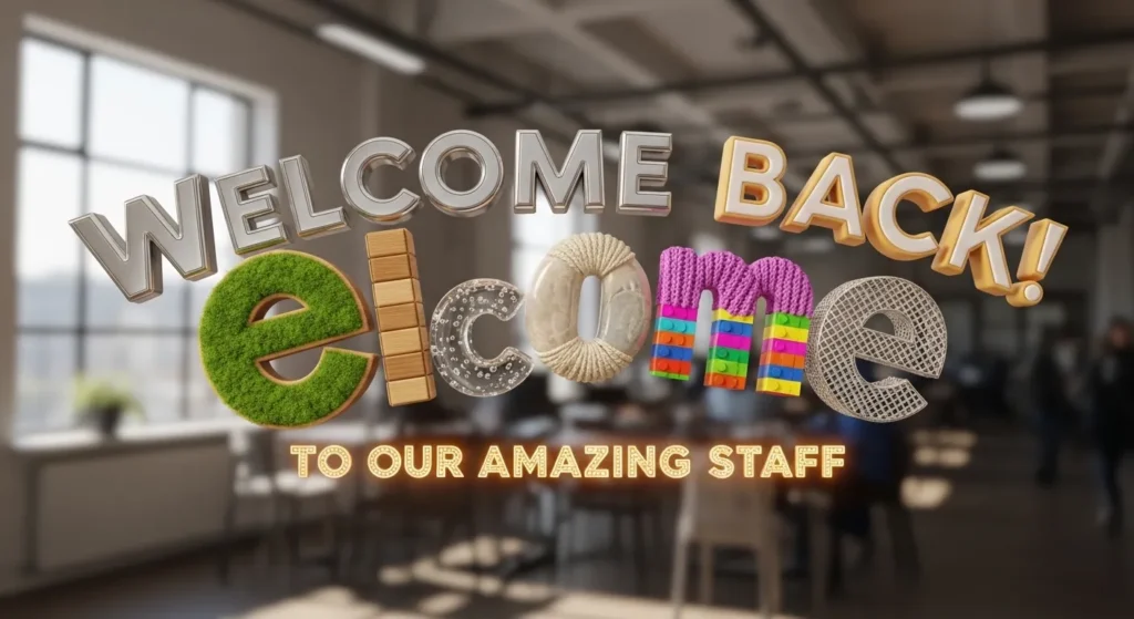 Welcome Back Messages to Staff