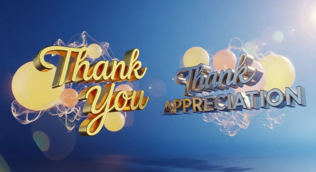 Words to Say Thank You and Appreciation