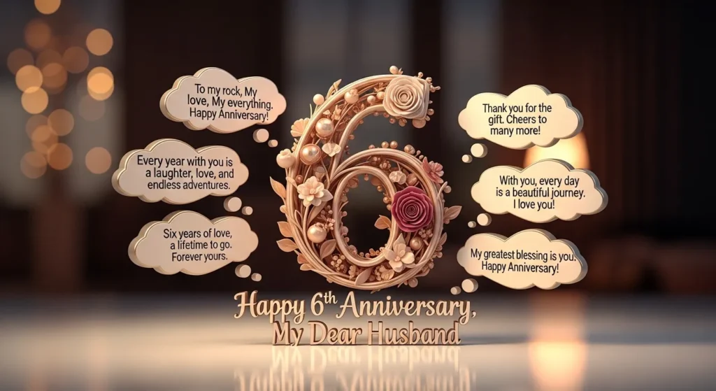 6 Wedding Anniversary Wishes for Husband
