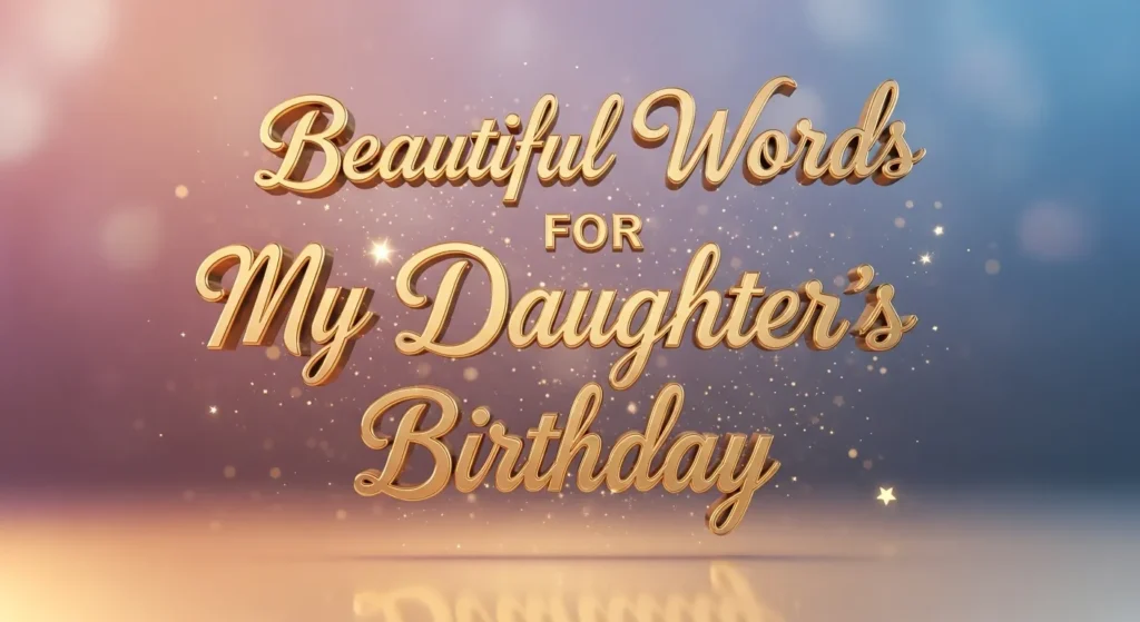 Beautiful Words for My Daughter Birthday