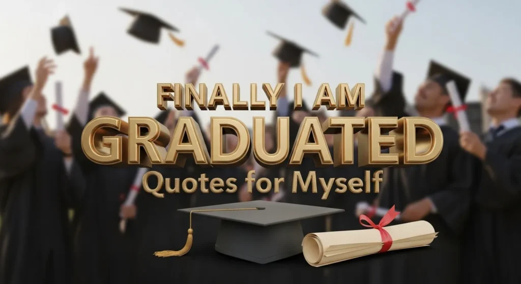 Finally I Am Graduated Quotes for Myself