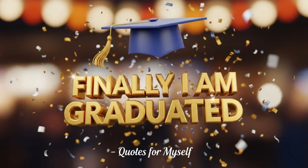 Finally I Am Graduated Quotes for Myself Short