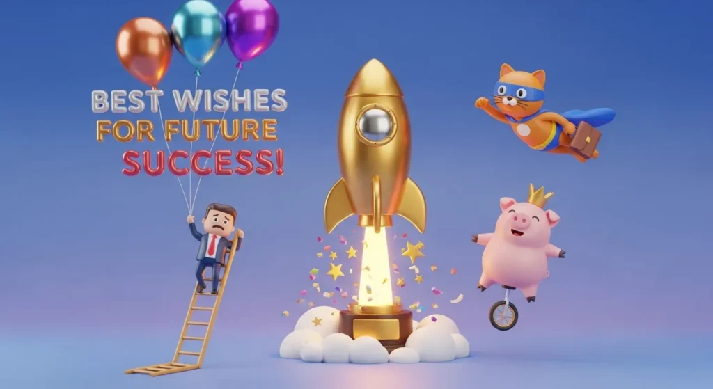 Funny Best Wishes for Future Success