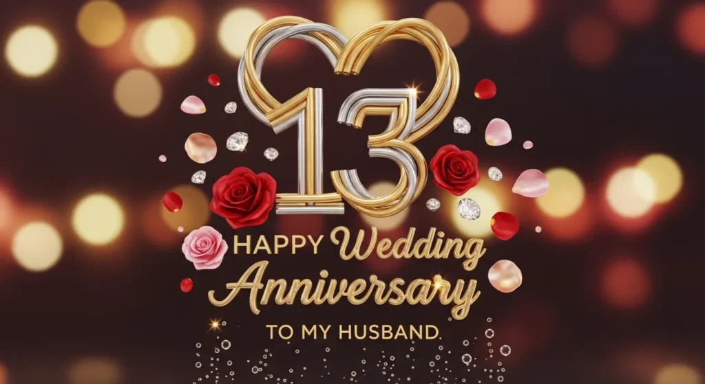 Happy 13th Wedding Anniversary Wishes for Husband
