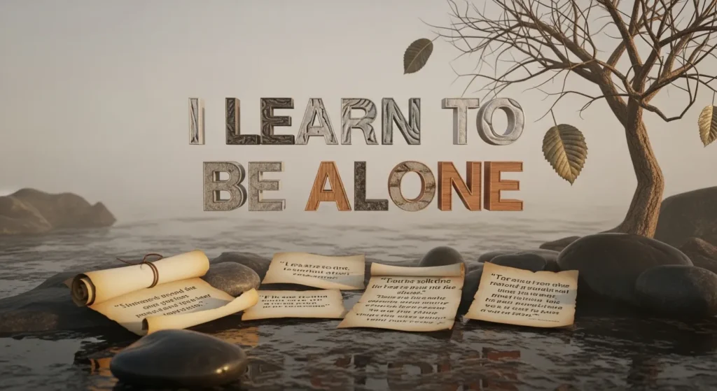 I Learn to Be Alone Quotes