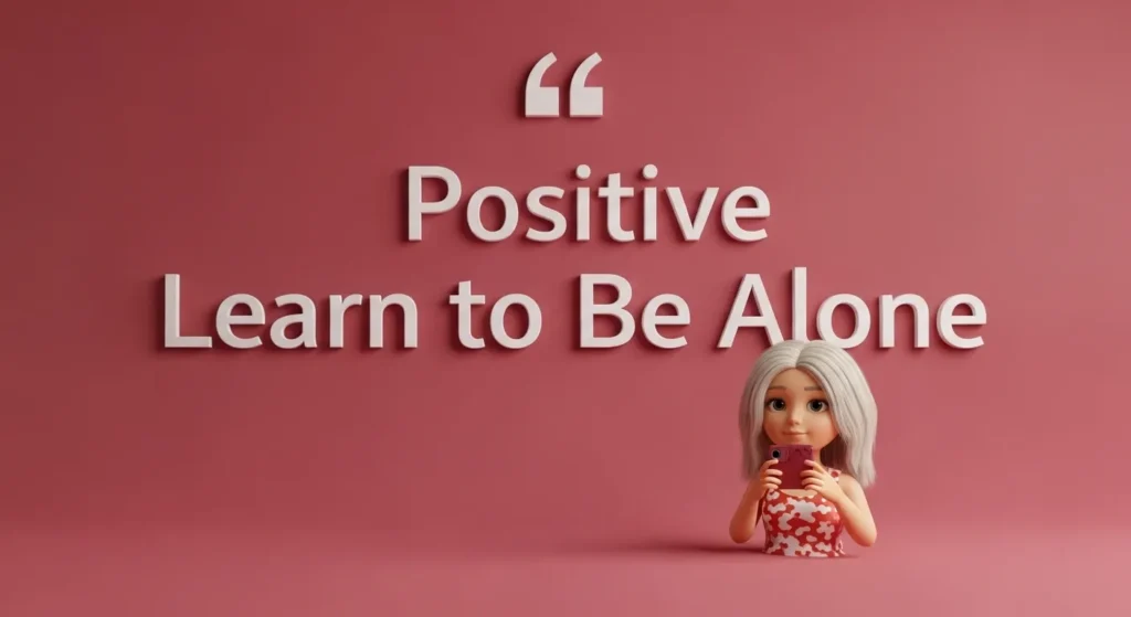 Positive Learn to Be Alone Quotes