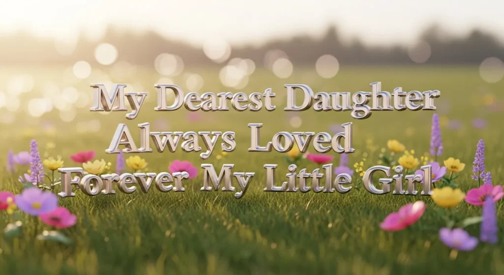 Short Beautiful Words for My Daughter from Dad