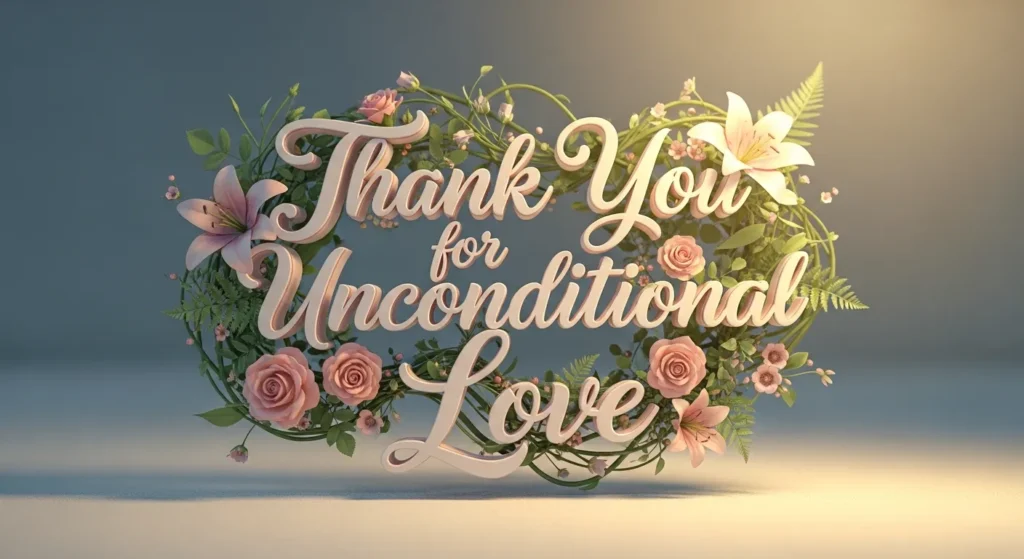 Thank You for Unconditional Love Quotes