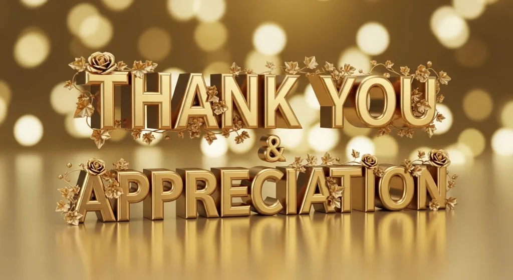 Words to Say Thank You and Appreciation
