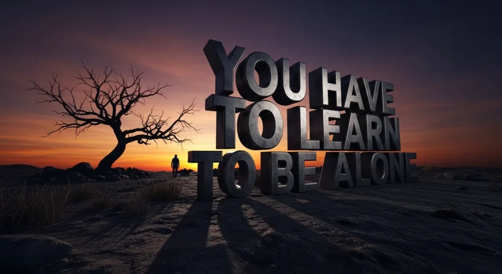 You Have to Learn to Be Alone Quotes