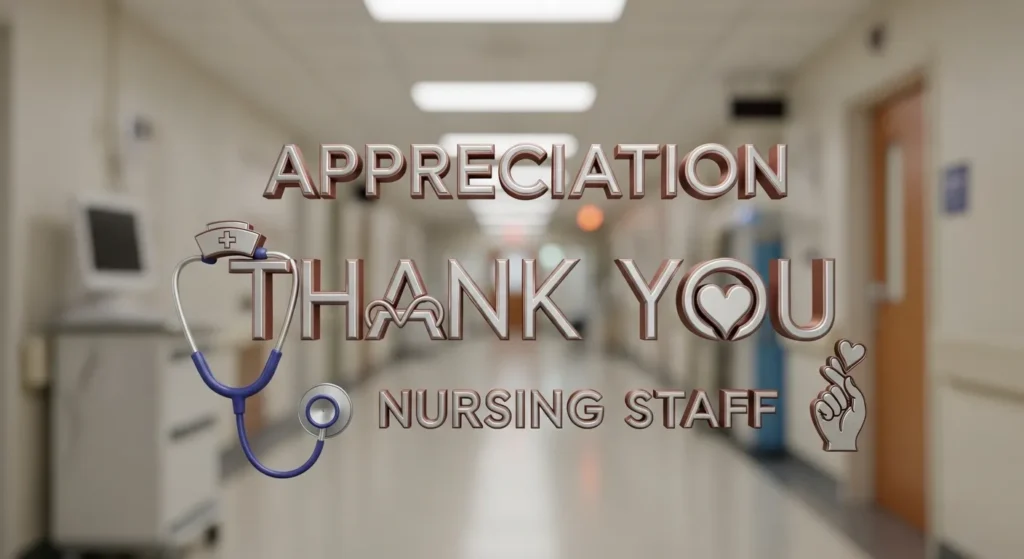 Appreciation Thank You Nursing Staff