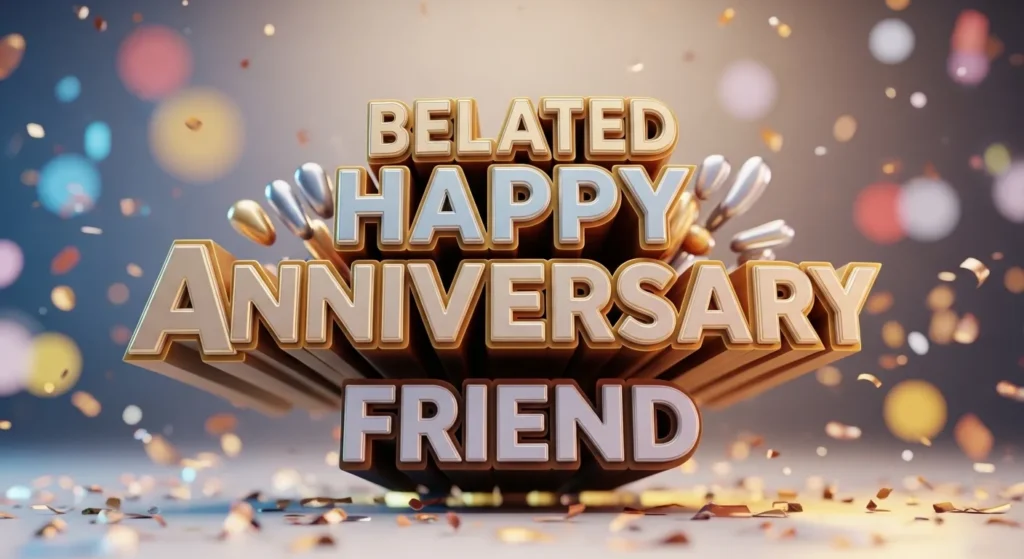 Belated Happy Anniversary Wishes to Friend