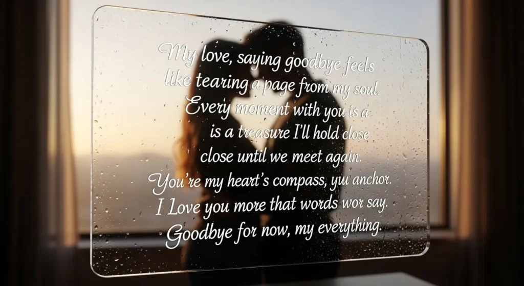 Emotional Goodbye Message for Boyfriend