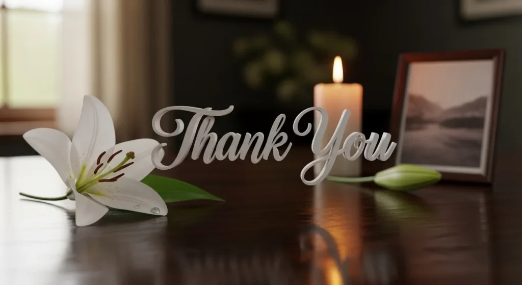 Funeral Thank You Message from Family