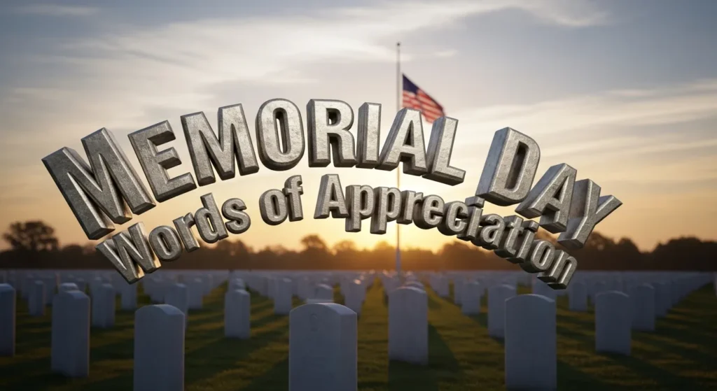 Memorial Day Words of Appreciation