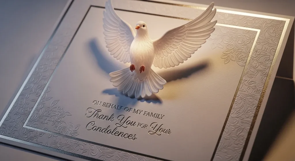 On Behalf of My Family Thank You for Your Condolences