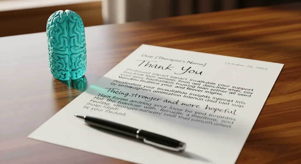 Sample Thank You Letter to Therapist