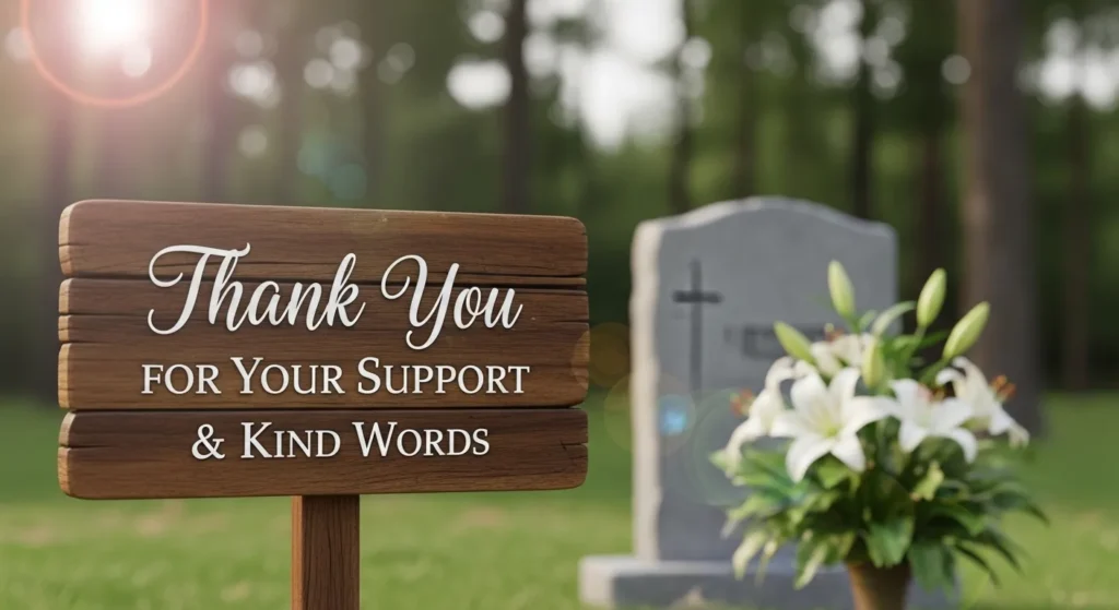 Short Funeral Thank You Message from Family