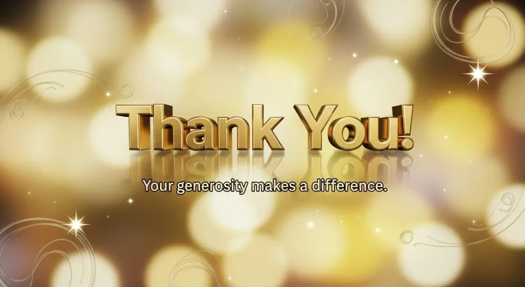 Short Thank You Message for Donation