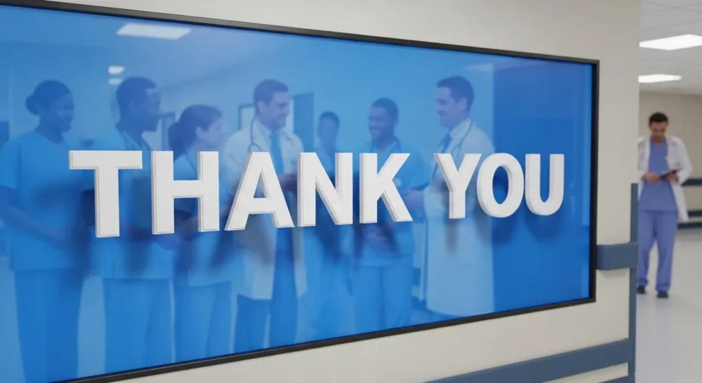 Short Thank You Message for Hospital Staff