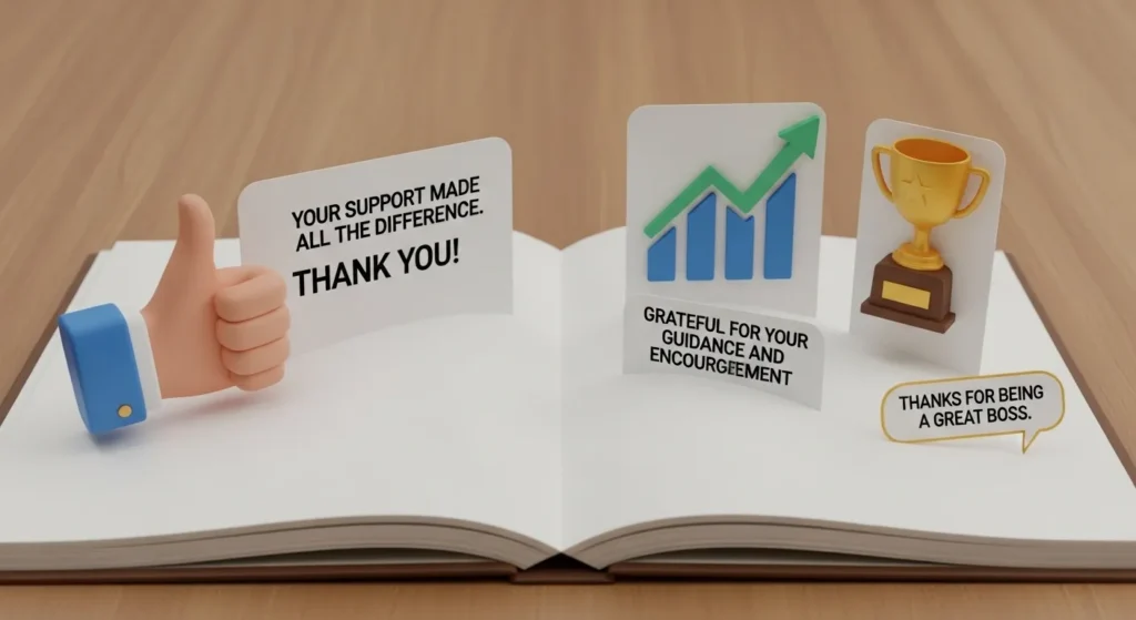Short Thank You Messages to Boss for Support