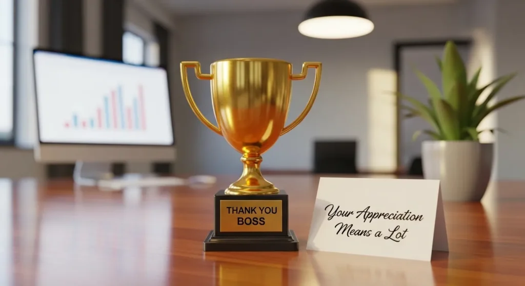 Short Thanks Message to Boss for Appreciation