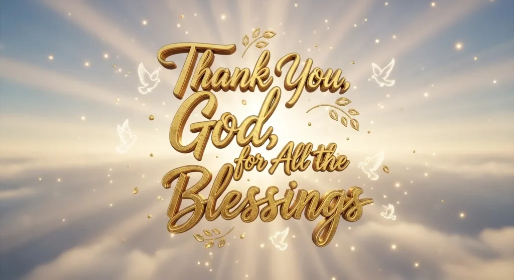 Thank You Message to God for All the Blessings Quotes