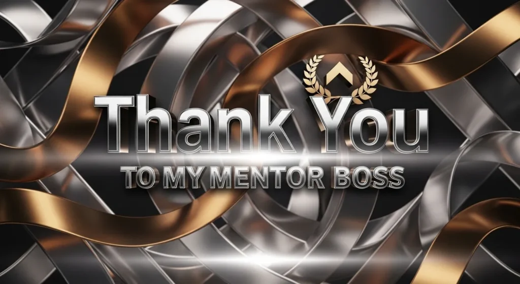 Thank You Message to Mentor Boss for Support