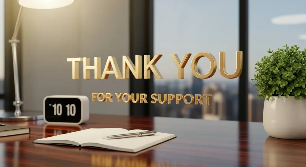 Thank You Messages to Boss for Support at Work