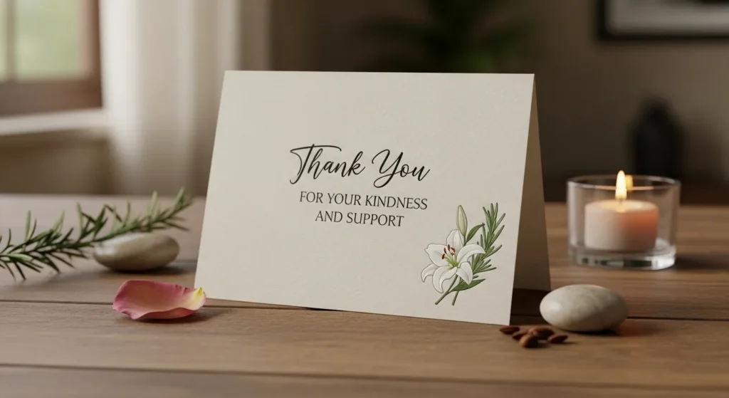 Thank You Notes After Funeral to Friends