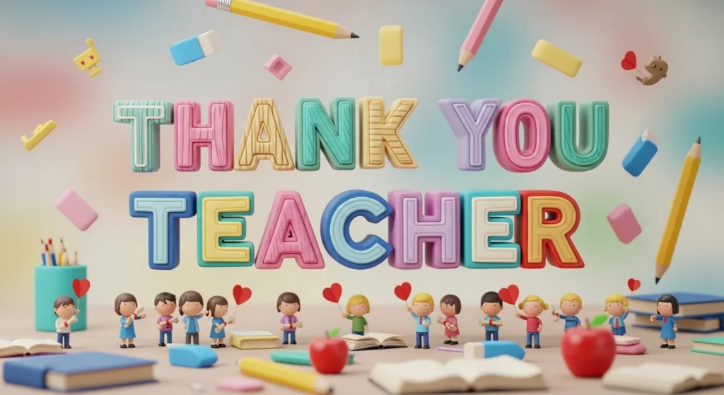 Thank You Teacher Messages from Students to Teachers