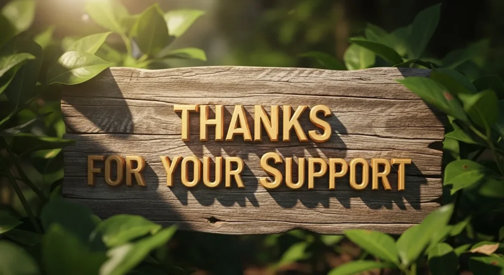 Thanks Message for Appreciation for Support