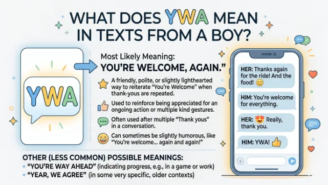 YWA Meaning in Text Messages from a Boy