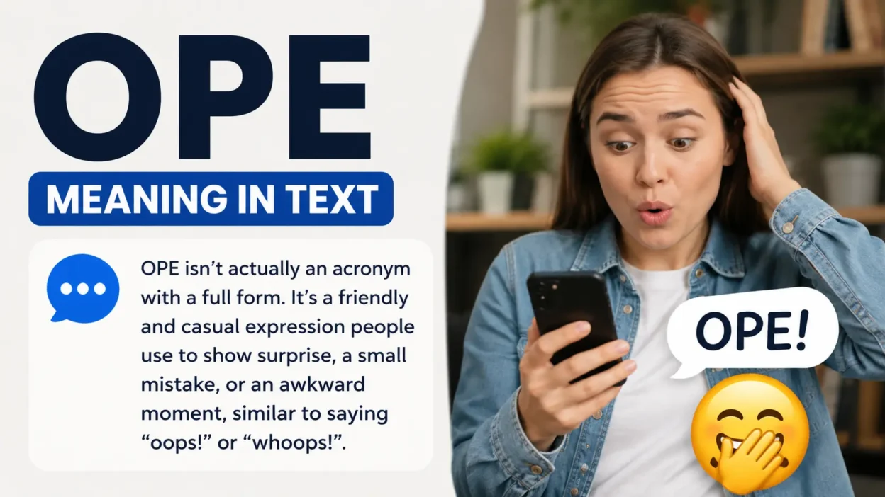 OPE Meaning in Text