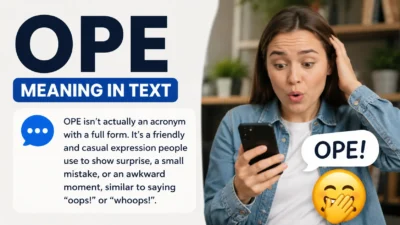 OPE Meaning in Text