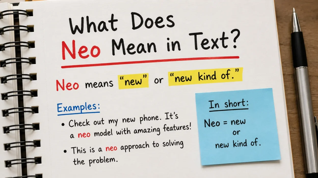 What Does Neo Mean in Text?
