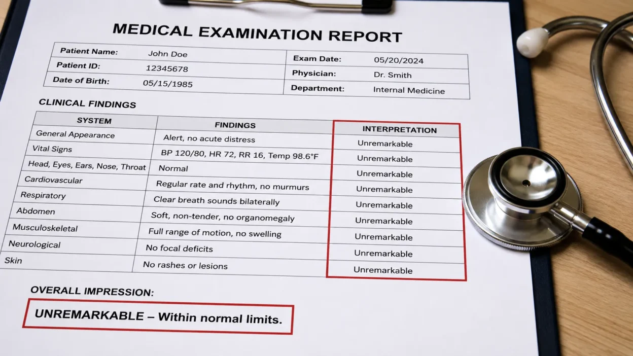 What Does Unremarkable Mean in Medical Terms?